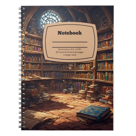 Enchanted Library Notebook - Book Lover's Journal ノートブック (正面)
