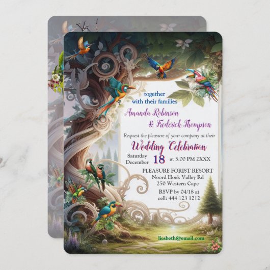 Enchanted Magical Fantasy Creations 招待状 (正面/裏面)