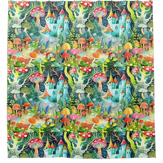 Enchanted, magical, shower curtain シャワーカーテン (正面)