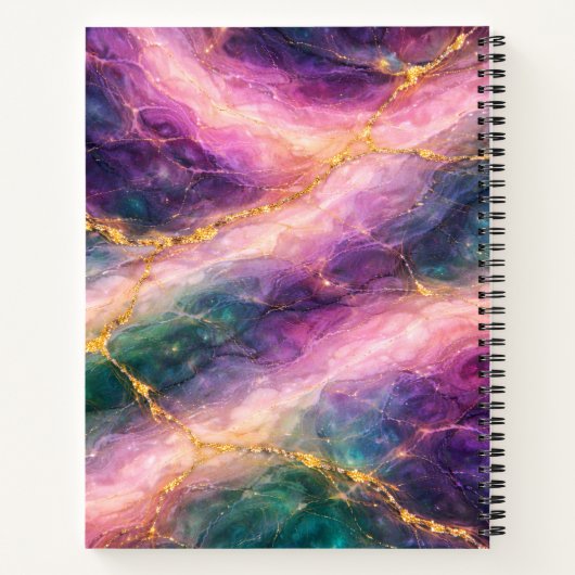 Enchanted Marble with Gold Veining ノートブック (裏面)