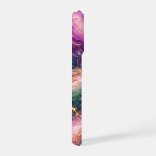 Enchanted Marble with Gold Veining iPhoneケース (右側面)