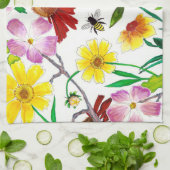 Enchanted Meadow Botanical Art Kitchen Towel キッチンタオル (折り畳み)