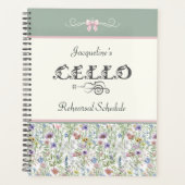 Enchanted Meadow Cello Rehearsal Planner | Floral プランナー手帳 (正面)