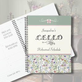 Enchanted Meadow Cello Rehearsal Planner | Floral プランナー手帳