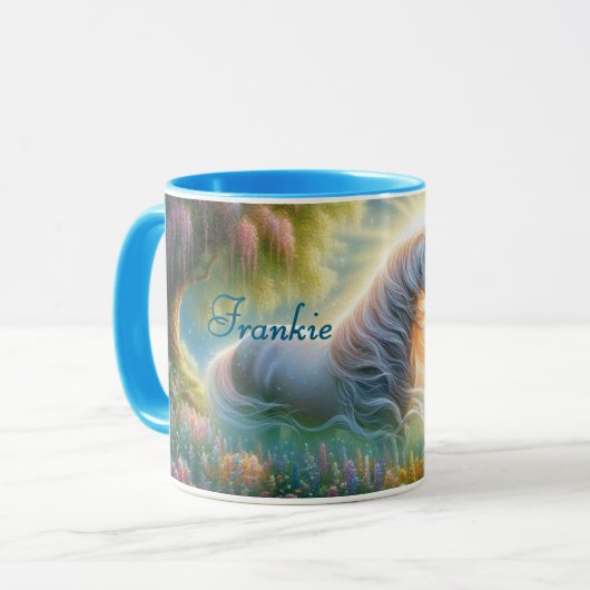 Enchanted Meadow White Horse Mug マグカップ (正面左)