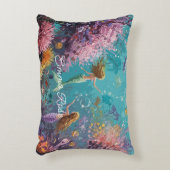 Enchanted Mermaid Underwater Scene アクセントクッション (正面(垂直))