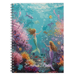 Enchanted Mermaid Underwater Scene ノートブック