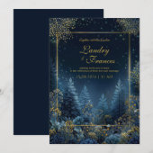 Enchanted Midnight Forest Wedding 招待状 (正面/裏面)