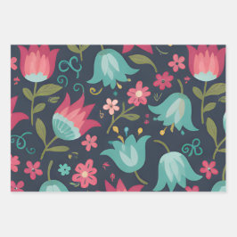 Enchanted Midnight Garden Bell Flower ラッピングペーパーシート