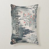 Enchanted Misty Forest with Dark Castle – Ethereal アクセントクッション (正面(垂直))