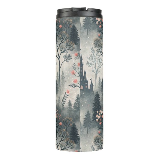 Enchanted Misty Forest with Dark Castle – Ethereal タンブラー (裏面)