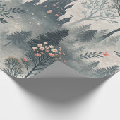 Enchanted Misty Forest with Dark Castle – Ethereal ラッピングペーパー (角)