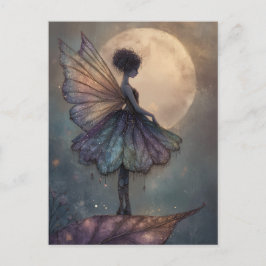Enchanted Moonlight Fairy Watercolor Fantasy ポストカード
