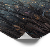 Enchanted Moonlit Leaf Fairy Fantasy Art ポスター (角)