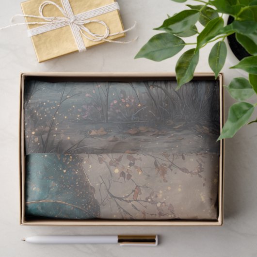 Enchanted Moonlit Leaf Fairy Watercolor Fantasy 薄葉紙 (ギフト)