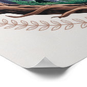 Enchanted Moonlit Wolves and Psychedelic Mushrooms ポスター (角)