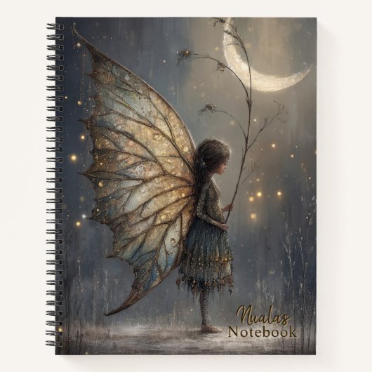 Enchanted Moonlit Woodland Fairy Personalized ノートブック (正面)