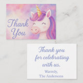 Enchanted Mystical Unicorn Thank You Card ノートカード (正面/裏面)