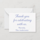 Enchanted Mystical Unicorn Thank You Card ノートカード (裏面)