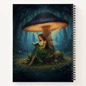 Enchanted Night Fairy Reading a Book Notebook ノートブック (裏面)