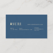 Enchanted Night Floral Cityscape Lake Gold Frame 名刺 (裏面)