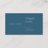 Enchanted Night Floral White Rose and Teal Lake 名刺 (裏面)