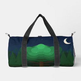 Enchanted Night Forest Duffel Bag | Moonlit Tree N ダッフルバッグ