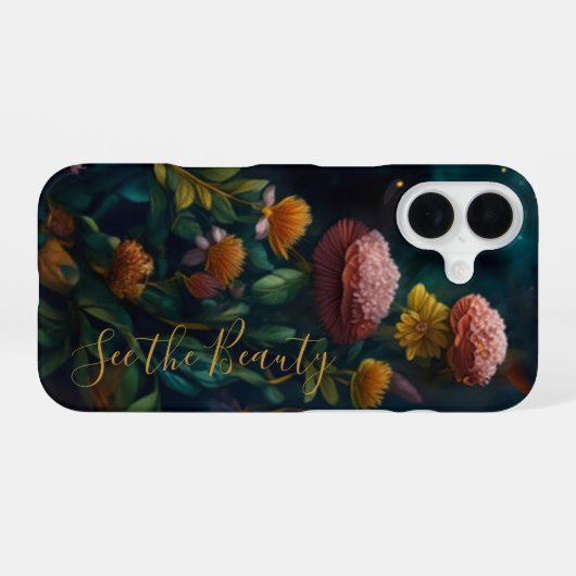 Enchanted Night Garden Celestial Dreamscape iPhone 16ケース (裏面横)