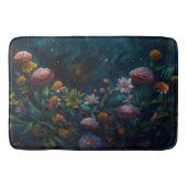 Enchanted Night Garden Celestial Floral Dreamscape バスマット (正面)