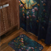 Enchanted Night Garden Celestial Floral Dreamscape バスマット
