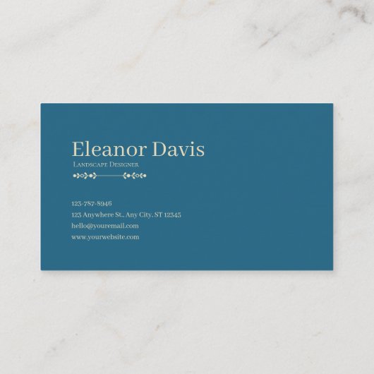 Enchanted Night Landscape Gold Rose Floral Palace 名刺 (裏面)