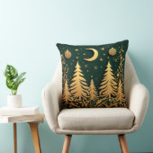 Enchanted Night – Moonlit Christmas Tree Pattern クッション (椅子)