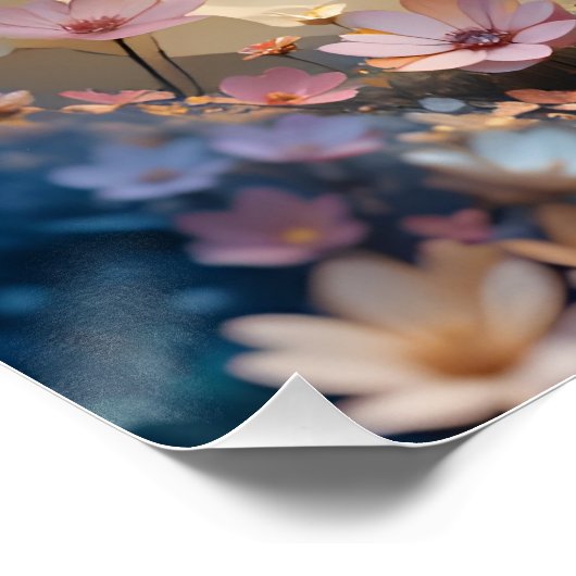 Enchanted Night Papercraft Scene ポスター (コーナー)