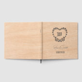 Enchanted Oak Floral Heart Wedding Guest Book ゲストブック (全面)