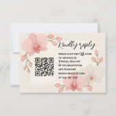 Enchanted Orchid QR Code RSVP Card (正面)