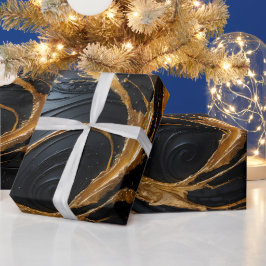 Enchanted Ornament Golden Holiday Gift Wrap ラッピングペーパー