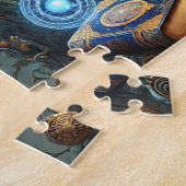 Enchanted Owl Mystical Library Tree ジグソーパズル (側面)