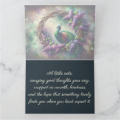 Enchanted Peacock Floral Wreath カード (内部)