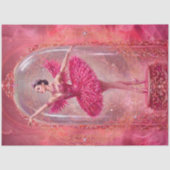 Enchanted Pink Ballerina & Filigree Frame Decoupag 薄葉紙 (正面)