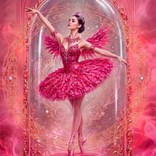 Enchanted Pink Ballerina & Filigree Frame Decoupag 薄葉紙