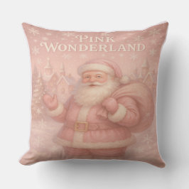 Enchanted Pink Wonderland Santa アウトドアクッション