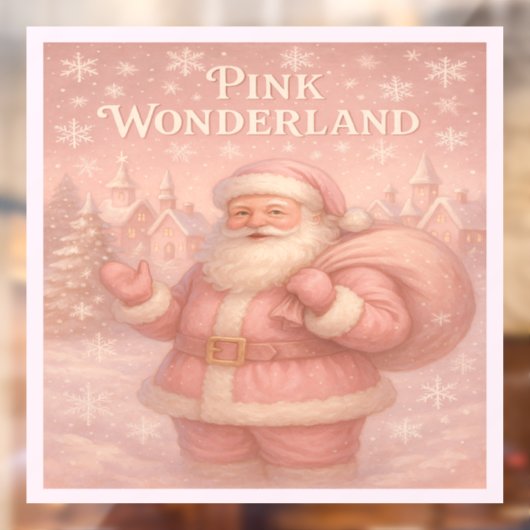 Enchanted Pink Wonderland Santa ウィンドウサイン (シート2)