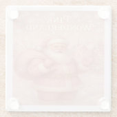 Enchanted Pink Wonderland Santa ガラスコースター (裏面)