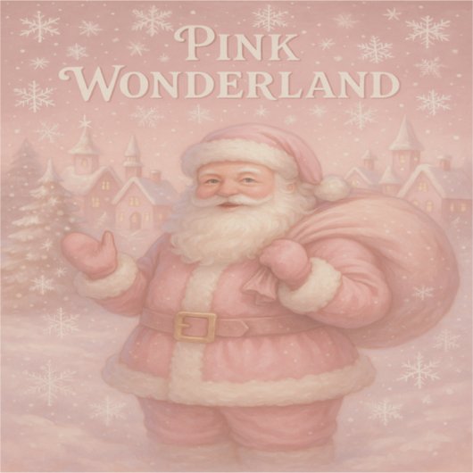 Enchanted Pink Wonderland Santa シール (正面)