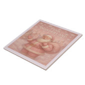 Enchanted Pink Wonderland Santa Ceramic Tile タイル (側面)