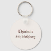 Enchanted Princess Birthday Invitation Snow White キーホルダー (裏面)