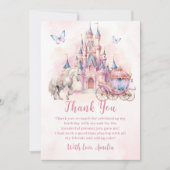 Enchanted Princess Castle Birthday Gratitude Card サンキューカード (正面)