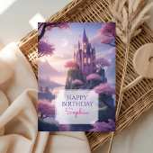 Enchanted Princess Castle Birthday Greeting カード