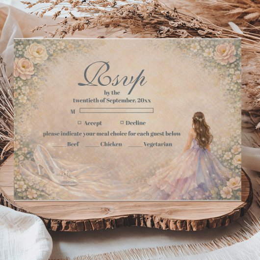 Enchanted Princess Fairytale Quinceañera 出欠カード