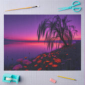 Enchanted Purple Twilight Willow Decoupage Paper 薄葉紙 (クラフト)